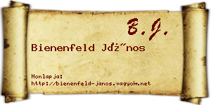 Bienenfeld János névjegykártya
